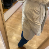 Parka oversize à capuche doublée de fourrure - Beige - IKKS WOMEN