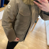 Parka touché peau de pêche avec capuche Ystria - Chataigne - Sun Valley femme