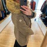 Parka touché peau de pêche avec capuche Ystria - Chataigne - Sun Valley femme