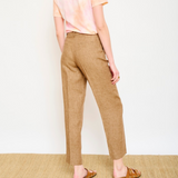 Pantalon lin - marron - Mkt Studio