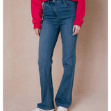Jean bootcut taille haute Plumette - Stone - C'EST BEAU LA VIE