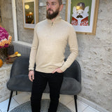 Pull col zip - beige - Best Mountain