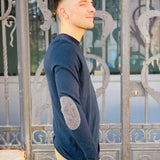Pull col rond coton et cachemire