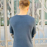 Pull col rond coton et cachemire