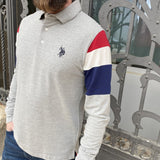 Polo manches longues - gris - US POLO