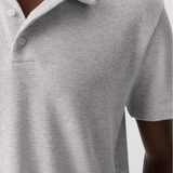 Polo manches courtes en mailles nid d'abeille - Nuage - IKKS MEN