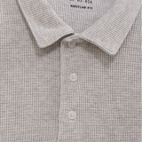 Polo manches courtes en mailles nid d'abeille - Nuage - IKKS MEN