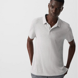 Polo manches courtes en mailles nid d'abeille - Nuage - IKKS MEN