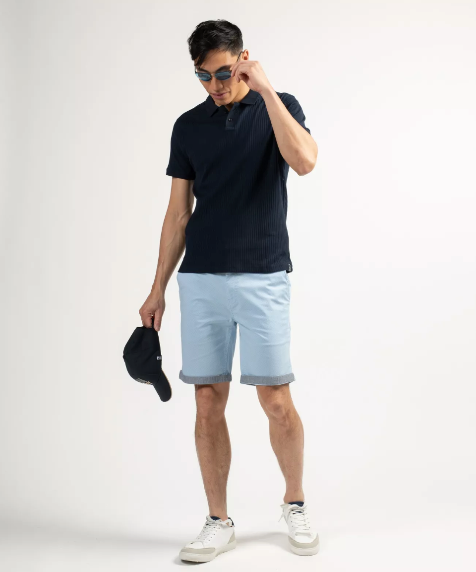 Polo côtelé Bearlake - Marine foncé - Sun Valley homme