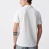 Polo l'Essentiel coton bio flamme - Blanc - IKKS Men