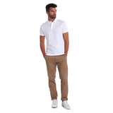 Polo de sport manches courtes en coton - Blanc - BARBOUR HOMME