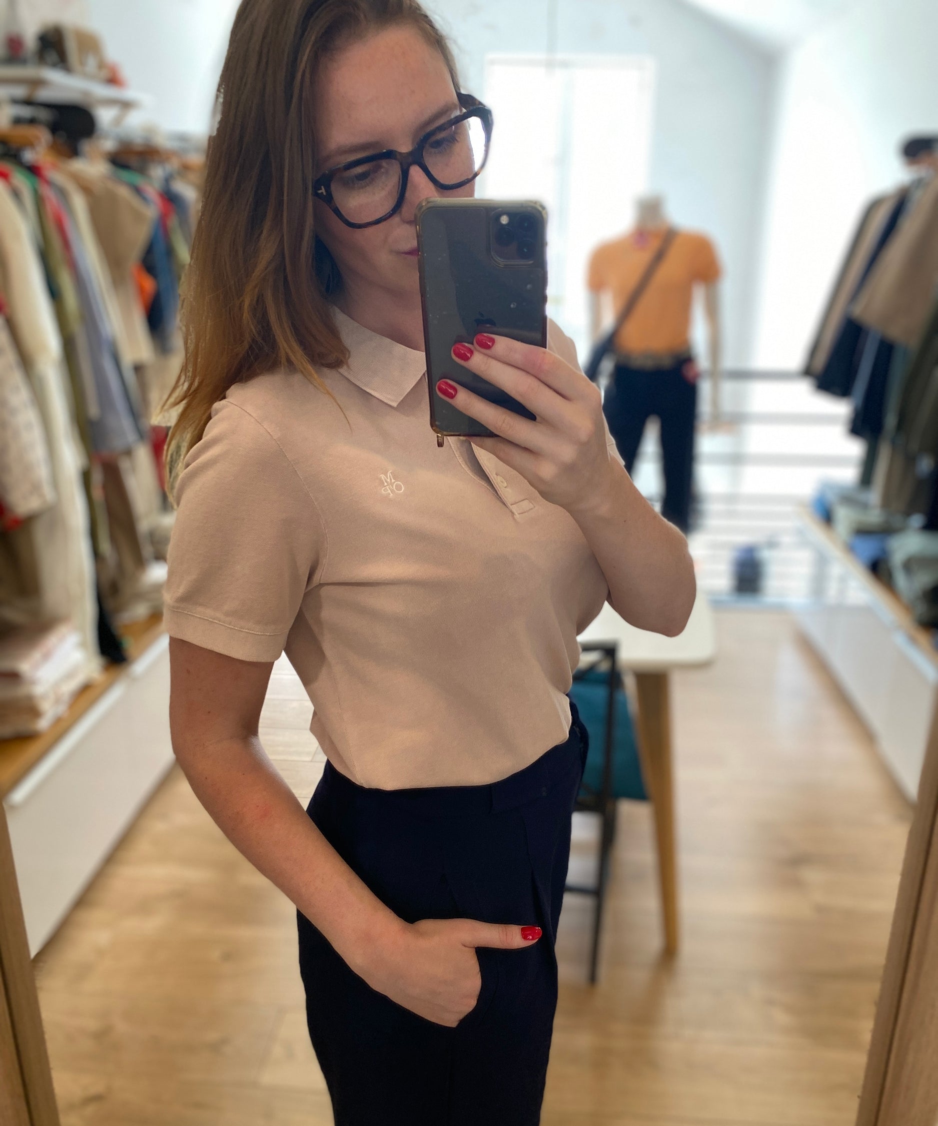 Polo en jersey piqué - Pêche délavé - MARC'O POLO FEMME