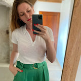 Polo côtelé femme Perlama - Ecru - Sun Valley femme
