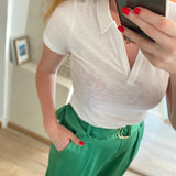 Polo côtelé femme Perlama - Ecru - Sun Valley femme