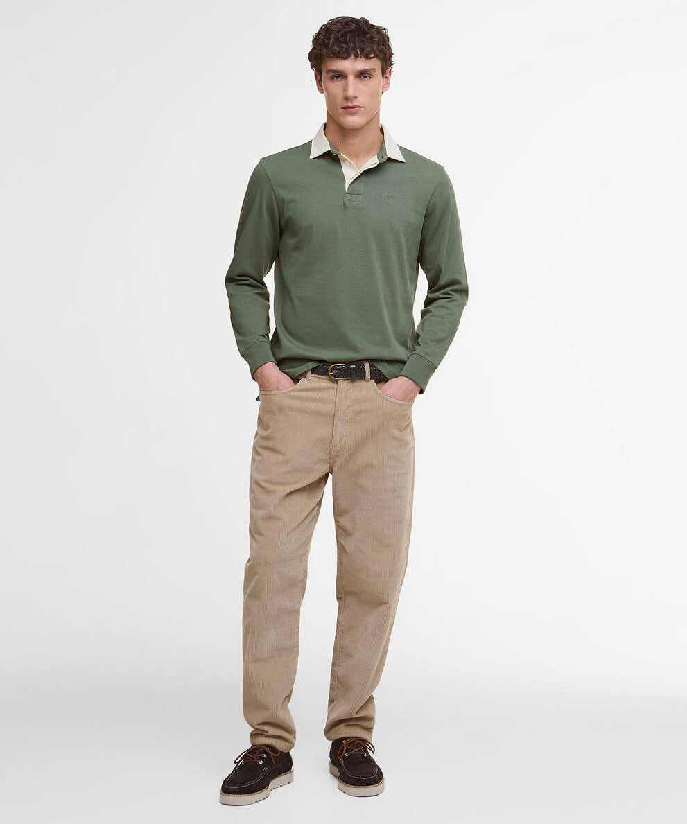Polo piqué à manches longues Howtown - Thyme - BARBOUR HOMME