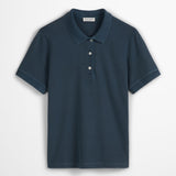 Polo piqué en jersey - Bleu doux - MARC'O POLO FEMME