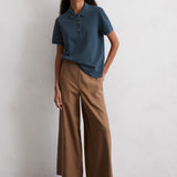 Polo piqué en jersey - Bleu doux - MARC'O POLO FEMME