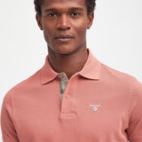 Polo piqué tartan en coton - Argile Rose - BARBOUR HOMME