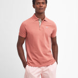 Polo piqué tartan en coton - Argile Rose - BARBOUR HOMME
