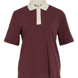 Polo élégant femme Roumagalie - Chocolat - ROUGE