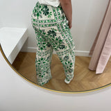 Pantalon fluide imprimé Prisla - Vert - LA PETITE ETOILE