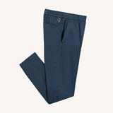 Pantalon fuselé en lin Dreuille - Marine - FAGUO HOMME