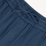 Pantalon fuselé en lin Dreuille - Marine - FAGUO HOMME