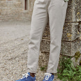 Pantalon fuselé en lin Dreuille - Ecru - FAGUO HOMME