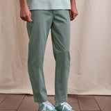 Pantalon Chino en coton sergé Brix regular - Vert clair - FAGUO HOMME