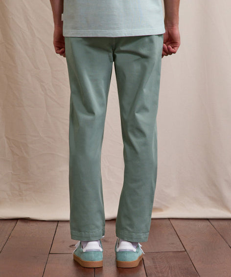 Pantalon Chino en coton sergé Brix regular - Vert clair - FAGUO HOMME