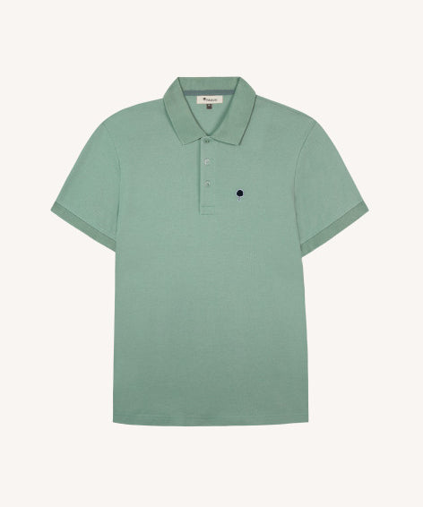 Polo en jersey piqué Lumigny - Vert clair - FAGUO HOMME