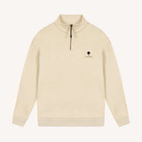 Sweat zippé en coton Amboise - Ecru - FAGUO HOMME