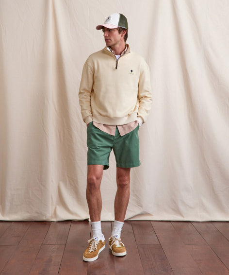 Sweat zippé en coton Amboise - Ecru - FAGUO HOMME