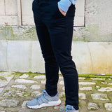 Pantalon chino slim noir - 5 poches