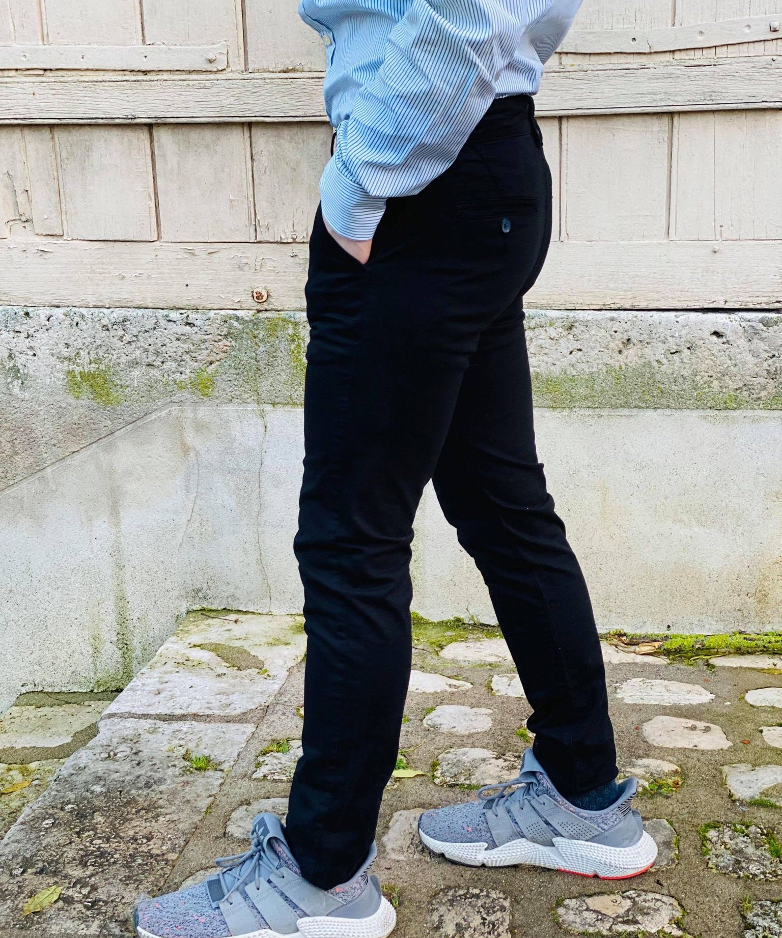 Pantalon chino slim noir - 5 poches