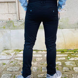 Pantalon chino slim noir - 5 poches