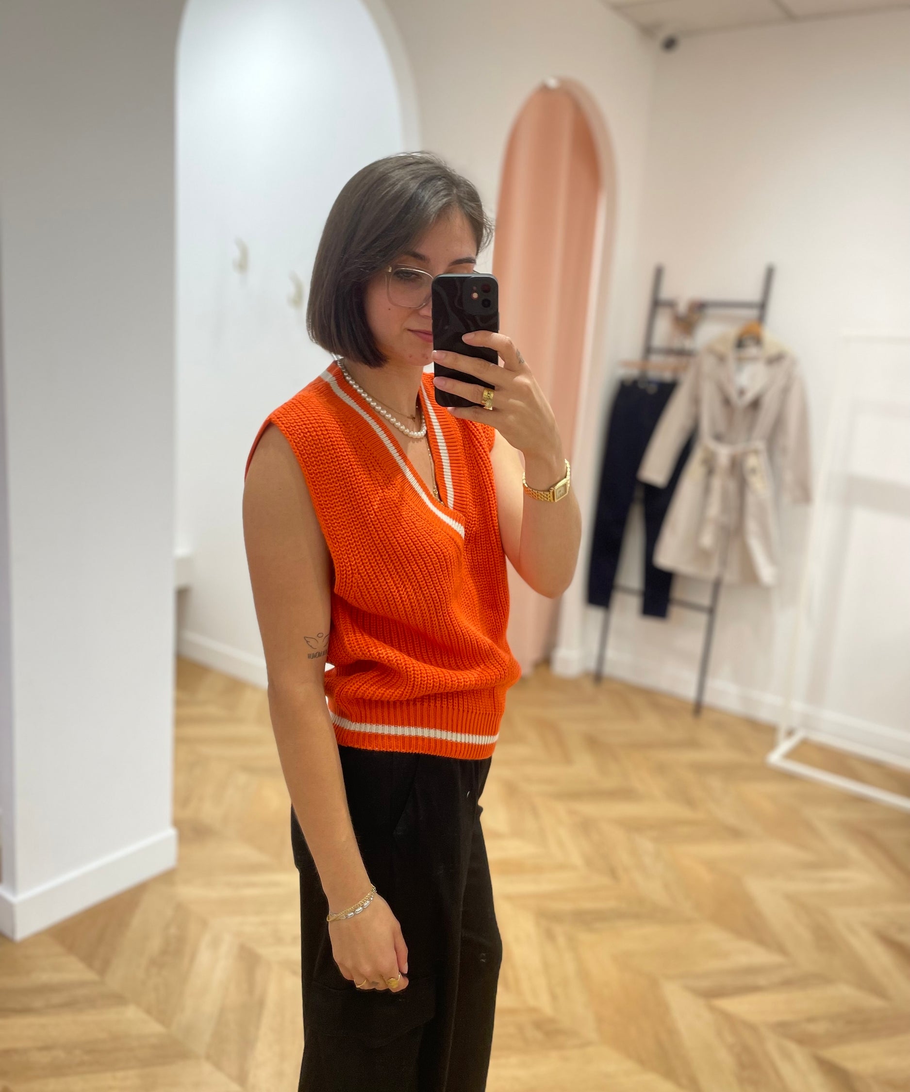 Pull sans manches - Orange - LOLA ESPELETA