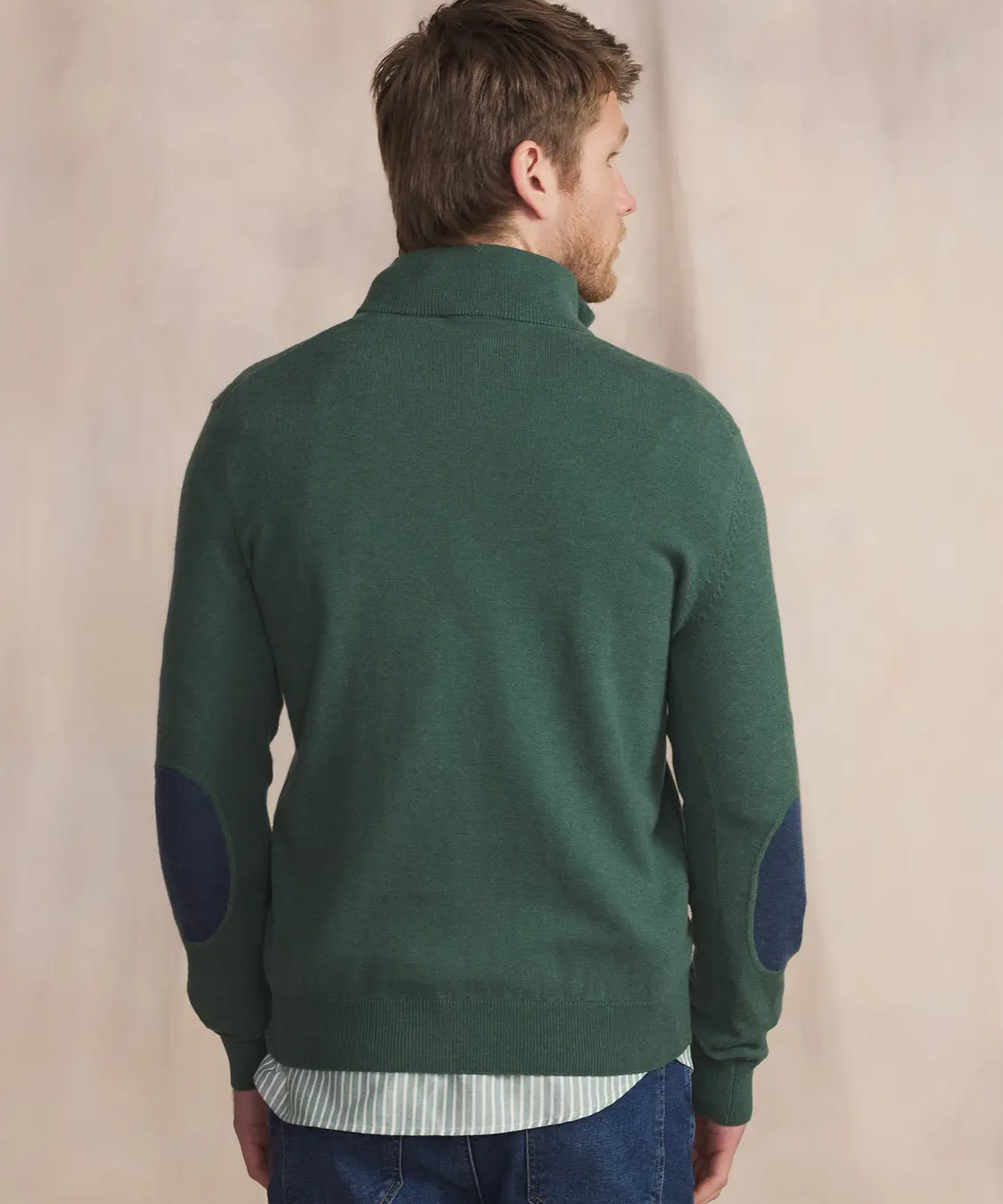 Pull à col camionneur homme Malikcam - Vert trefle - TBS HOMME