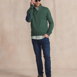 Pull à col camionneur homme Malikcam - Vert trefle - TBS HOMME