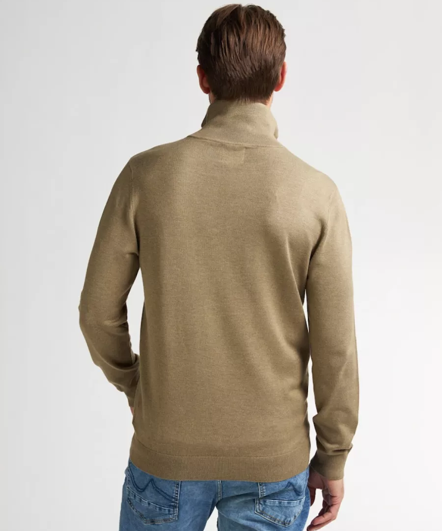 Pull à col tricoté homme - Tan - PETROL INDUSTRIES HOMME