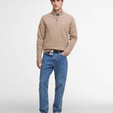 Pull à col zippé en laine Grangetown - Pierre délavée - BARBOUR HOMME
