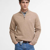 Pull à col zippé en laine Grangetown - Pierre délavée - BARBOUR HOMME
