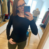 Pull ajusté col bateau Alida - Noir - FABIENNE CHAPOT