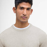 Pull basique à col rond Tisburry - Mist - BARBOUR HOMME