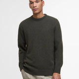 Pull basique en maille douce Holden - Olive marl - BARBOUR HOMME