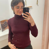 Pull col roulé Melena - Bordeaux - LA PETITE ETOILE