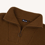Pull camionneur en laine Ardenne - Camel - FAGUO HOMME