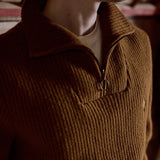 Pull camionneur en laine Ardenne - Camel - FAGUO HOMME