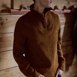 Pull camionneur en laine Ardenne - Camel - FAGUO HOMME