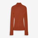 Pull ALFRED GRACE & MILA Coffee – vue produit de dos en maille fine côtelée